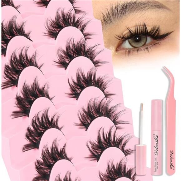 Lashes Kit Manga Lashes Soft Eyelashes Wispy Eye Lash DIY Lash - Picture 1 of 6